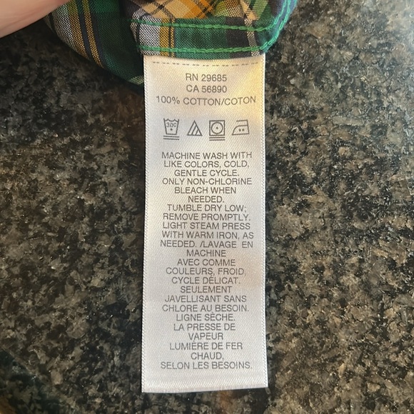 Pendleton Mens Shirt Size Large Green Plaid Short Sleeves Button Down Pocket - Picture 7 of 7